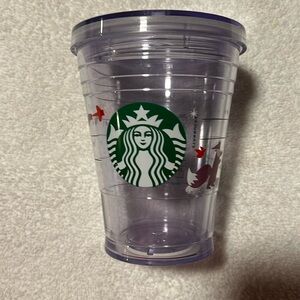 Starbucks 2012 Christmas Fox Holiday Cold Cup 12oz
